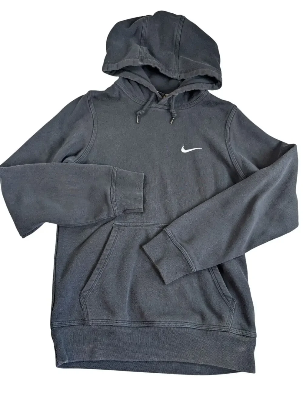 Nike Swoosh Sweatshirt Hoodie Mens XS Black Sportswear Pullover